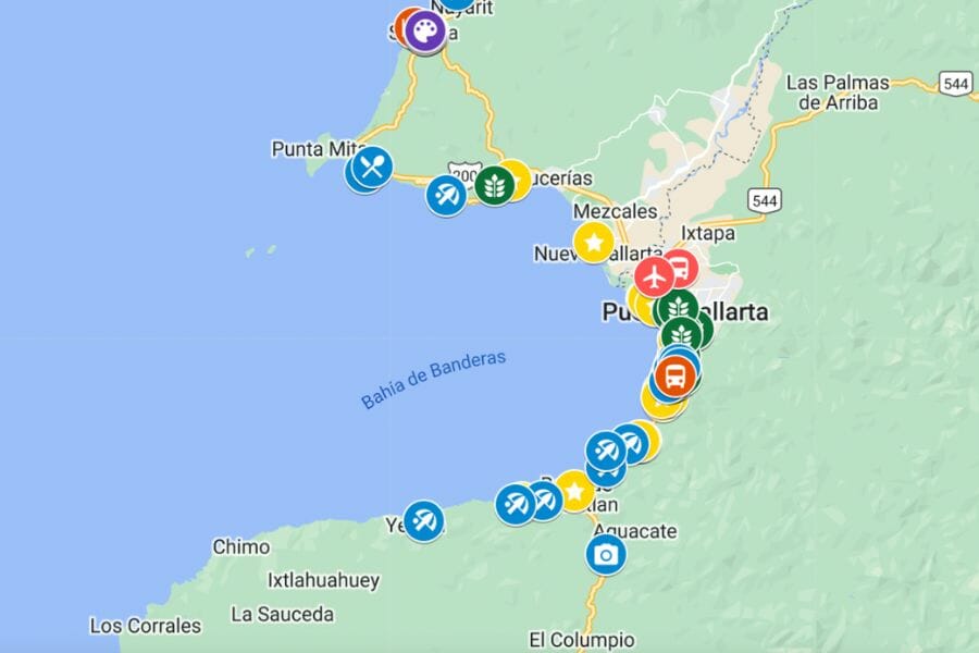 Puerto vallarta hotel maps
