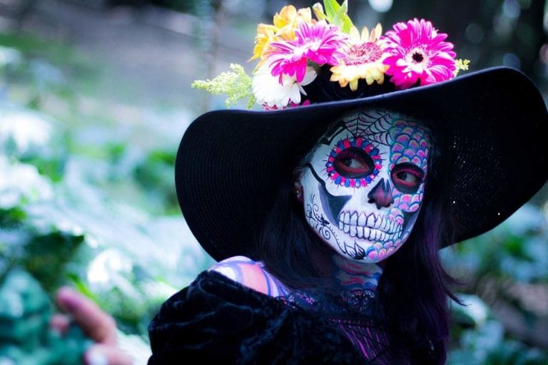 day of the dead, colorful, make up