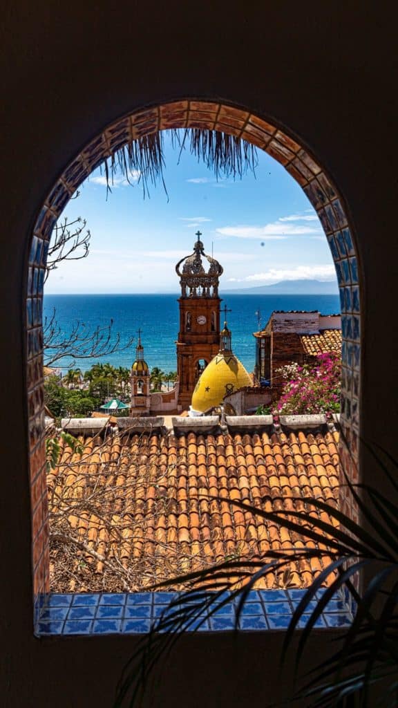 View in Puerto Vallarta from one of the luxury hotels in the old town