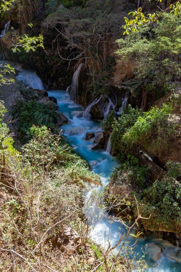 view  of the river from a bridge