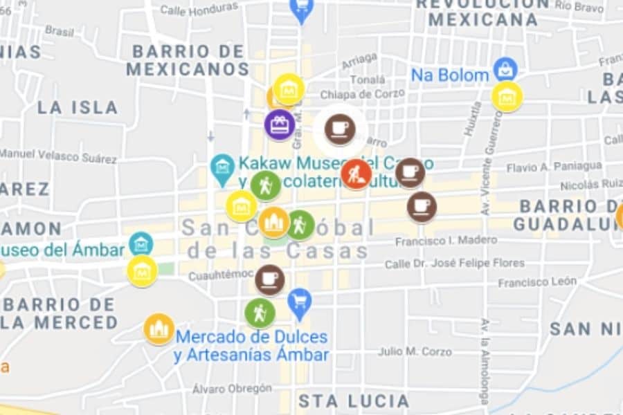 San Cristobal de Las Casas map