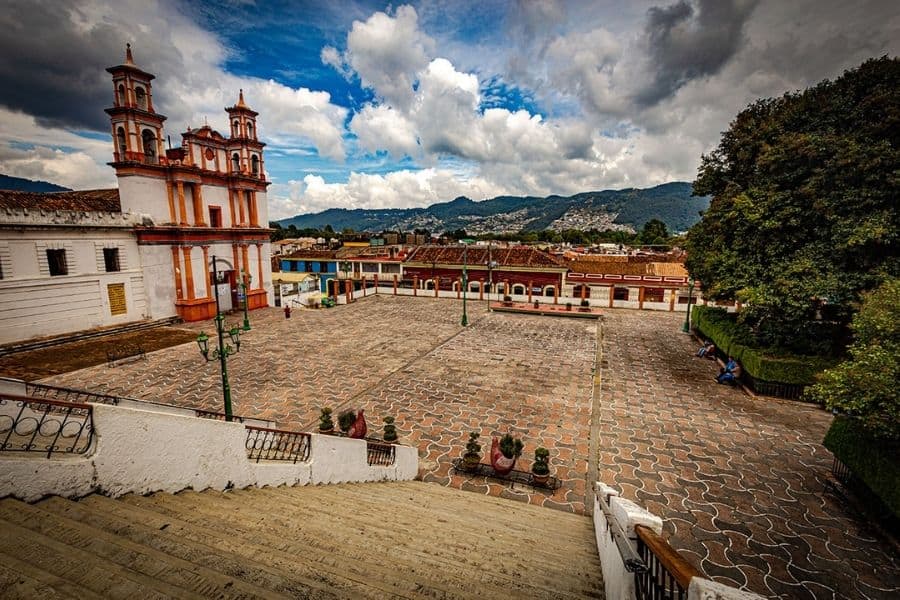 Plaza in front of a church - La Merced in San Cristobal 