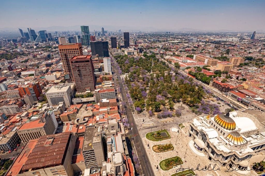 Overview of Mexico city from the torre latina.