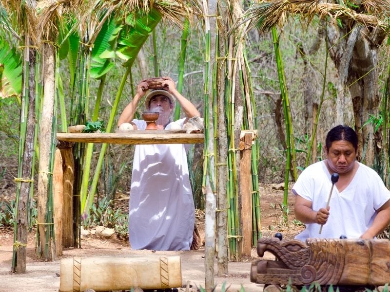 mayan ceremony in the jungle