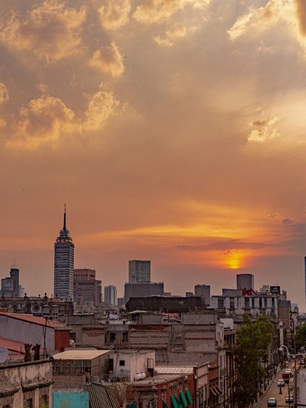 mexico city sunset