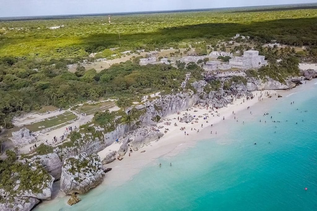 Tulum Ruins Aerial View