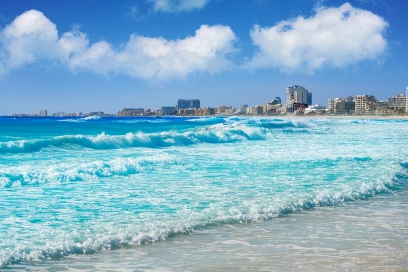 Cancun beach sea