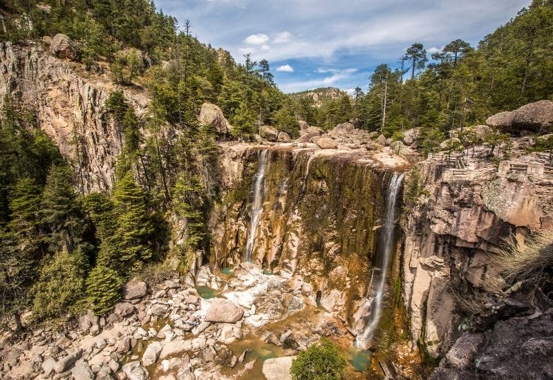 Cusarare waterfall copper Canyon Overview