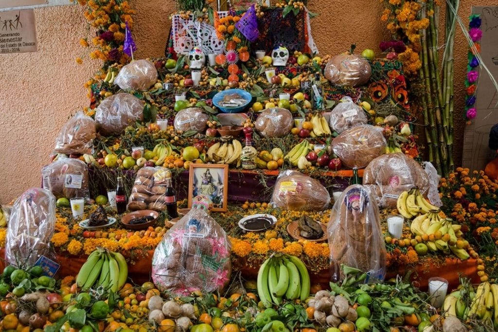 Altar for the day of the dead in Oaxaca Mexico