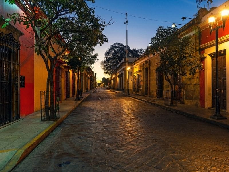 Oaxaca city by night