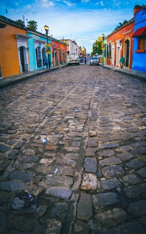 Oaxaca city street vertical
