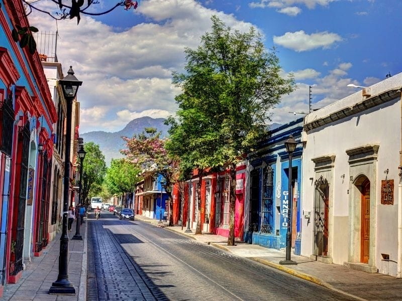 Oaxaca street - among the things to do in Oaxaca, walk around the colorful streets