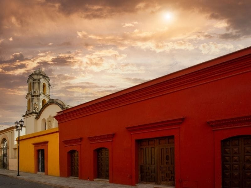 Oaxaca city sunset