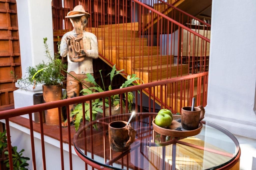 Ayook hotel in Oaxaca terrace