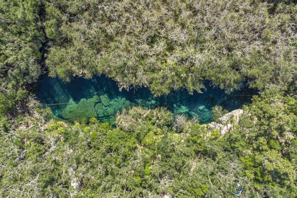 Cenote Escondido Aerial VIew