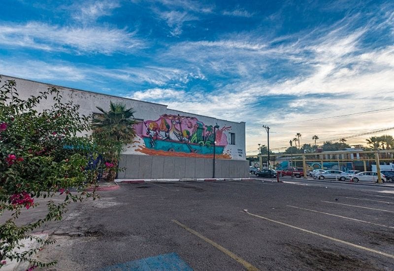 La Paz Mexico Mural in a parcking lot