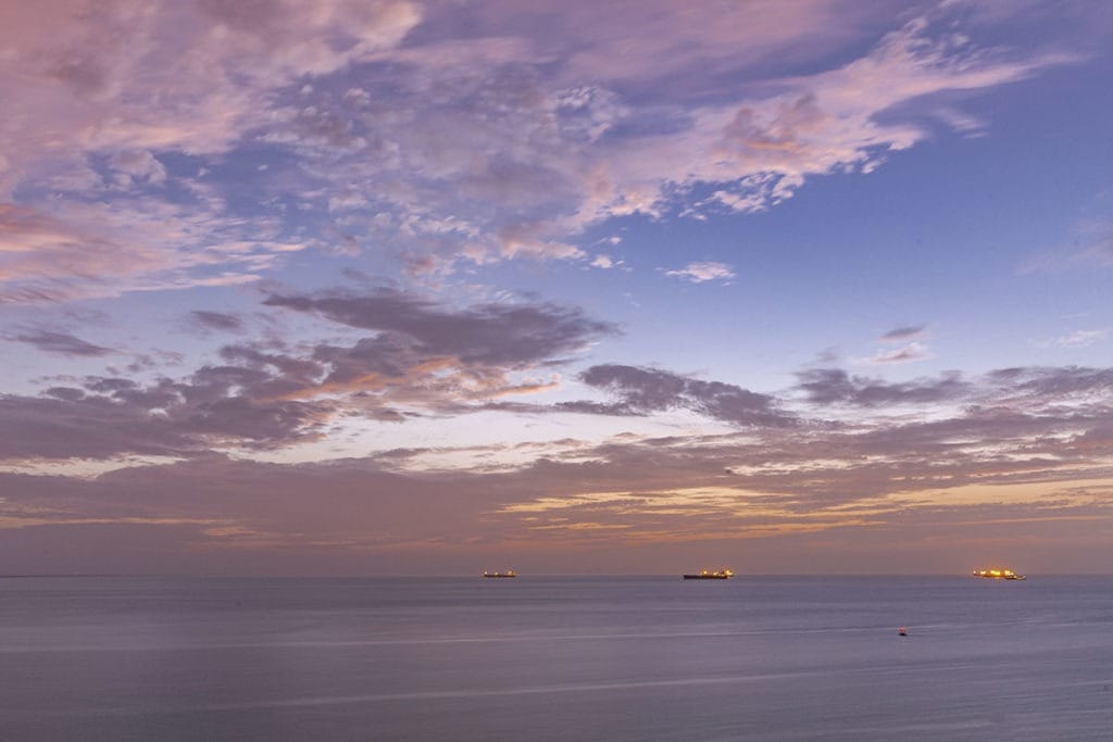 La PAz sunset from the Malecon