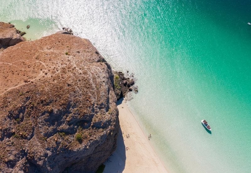 Playa Balandra aerial view - best beaches in La Paz