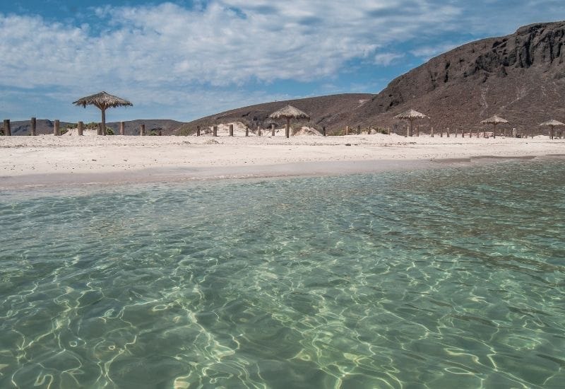 Playa tecolote from the sea