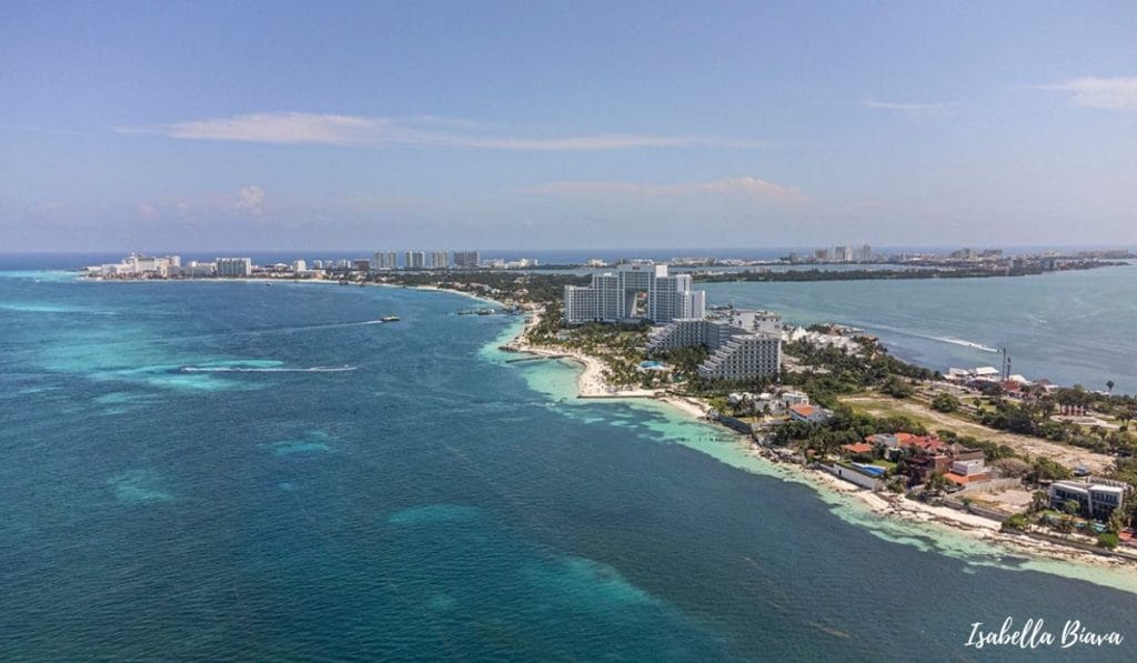 Cancun aerial view