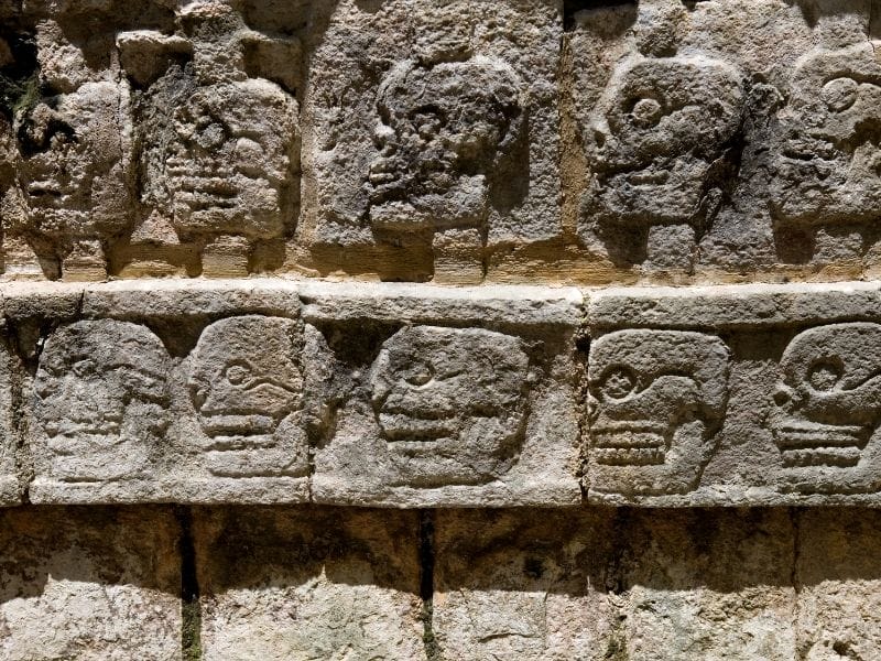 CHICHEN ITZA WALL OF A STRUCTURE