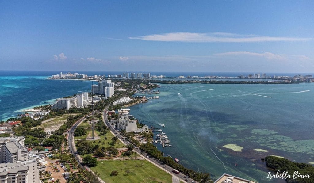 Punta Cancun aerial view