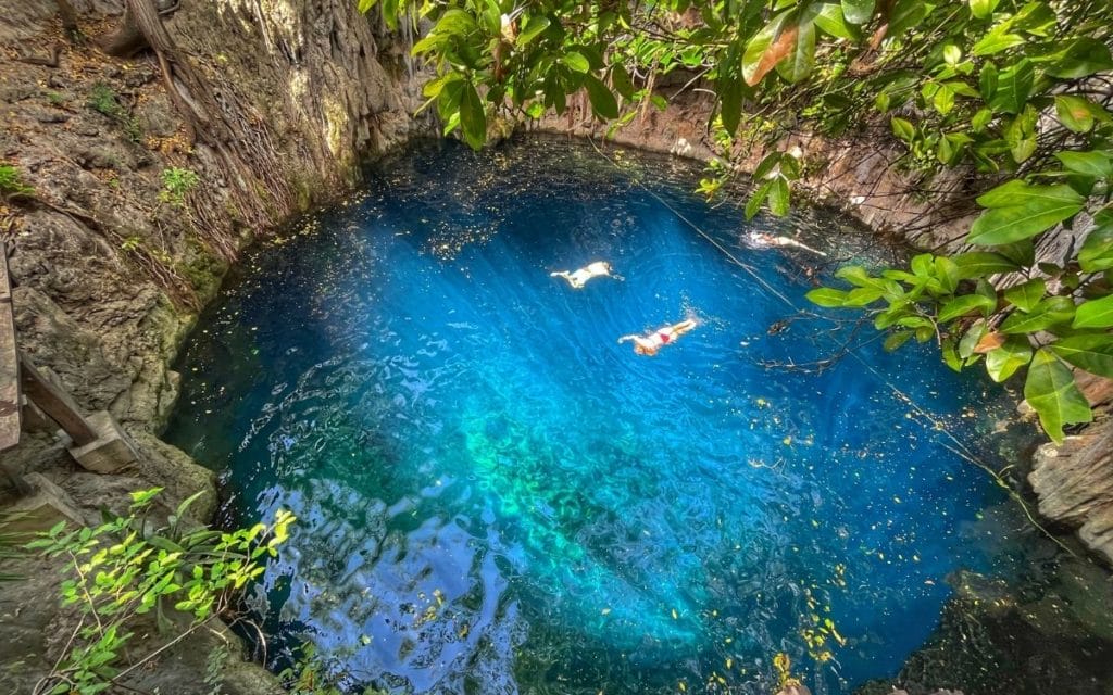 SNORKELING IN A CENOTE 