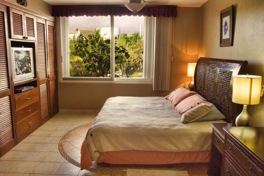 Beach front condo bedroom