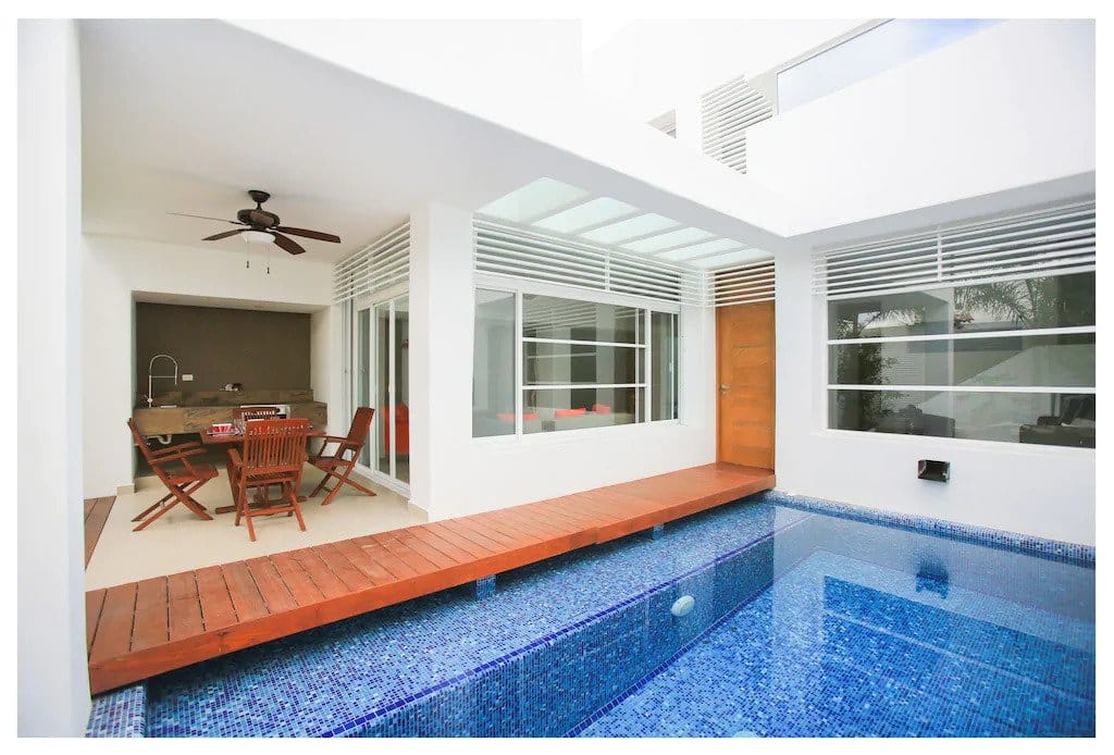 contemporary condo pool