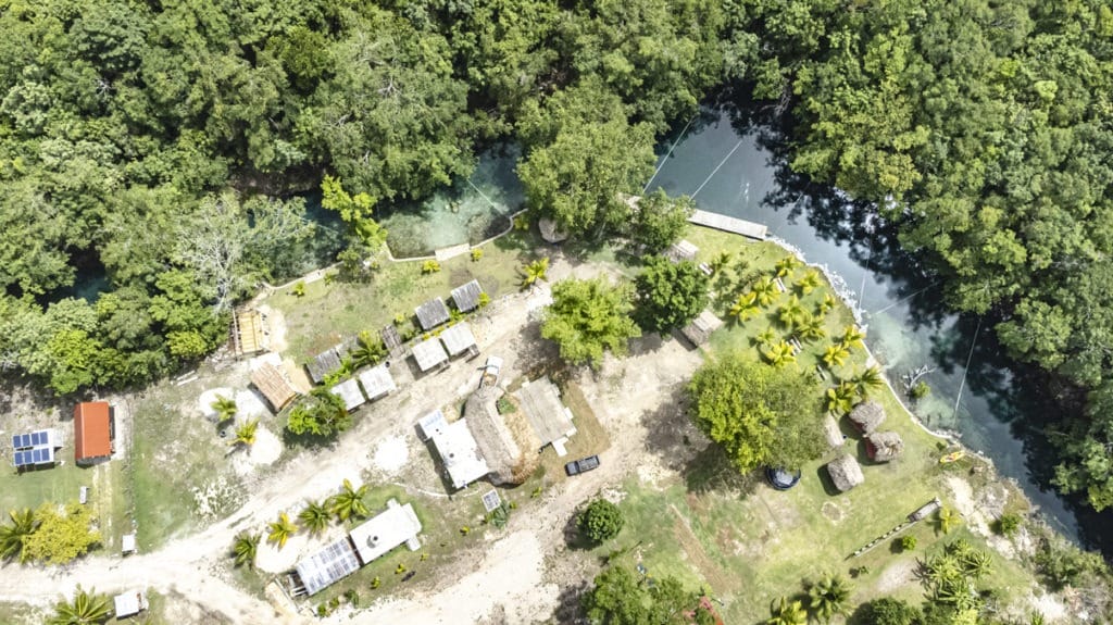 Balneario Lol Ha from the Drone