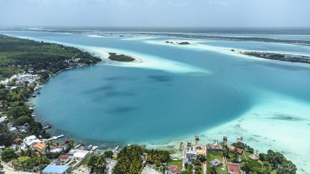 Bacalar Drone Cenote Esmeralda Overview