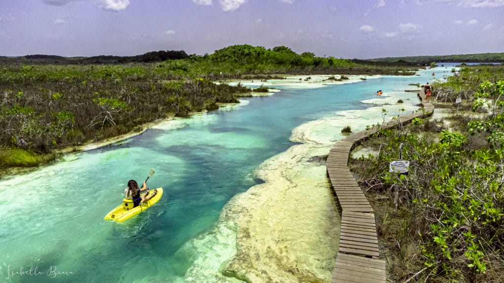 Girl Kayaking in Los Rapidos