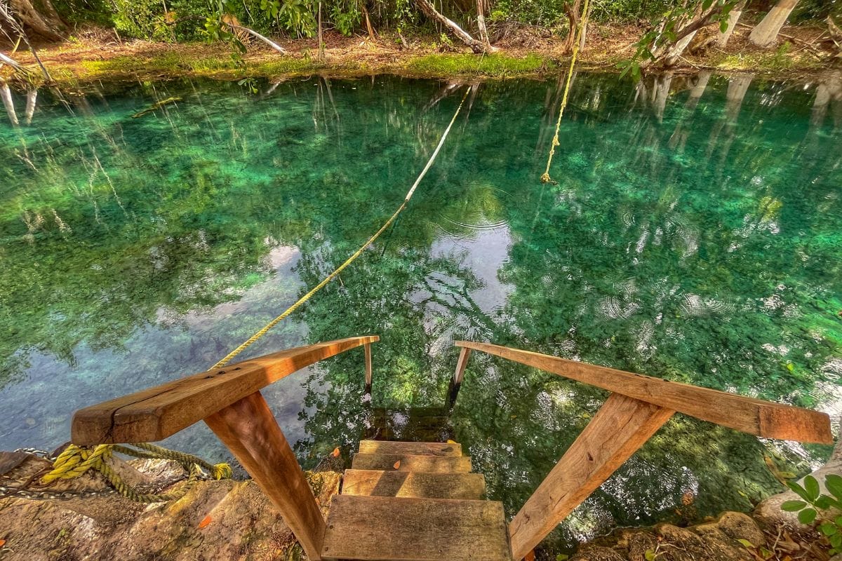 Lol Ha balneario water stairs