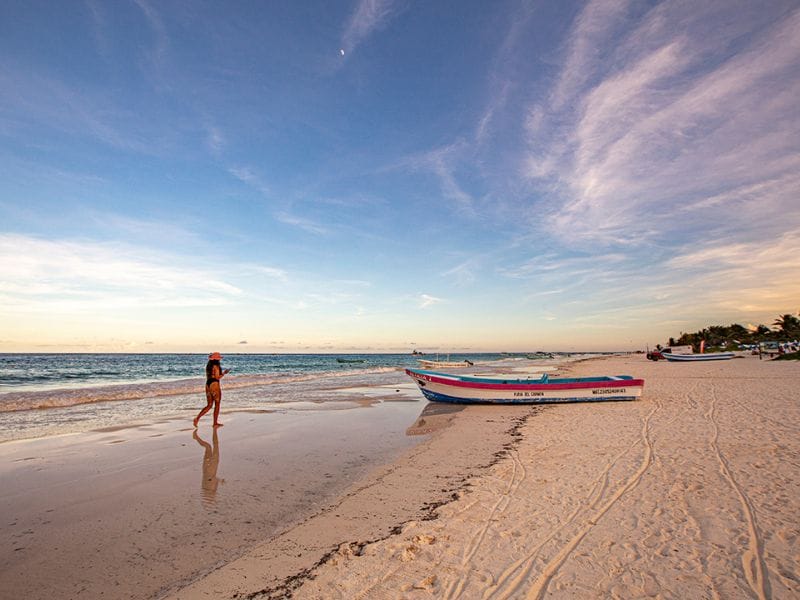 Tulum at sunset