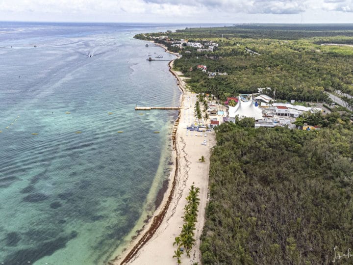 Cozumel drone beach club