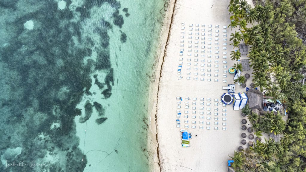 Cozumel aerial view beach club