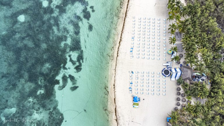 Cozumel aerial view beach club
