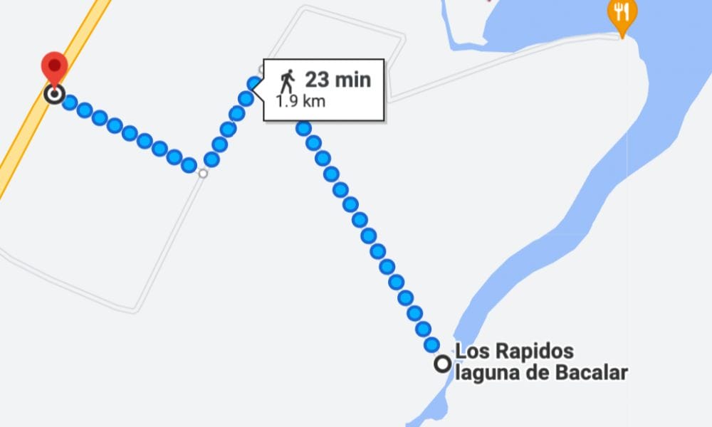 Los Rapidos Bacalar Map