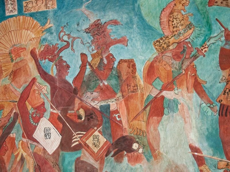 Bonampak Murals close up