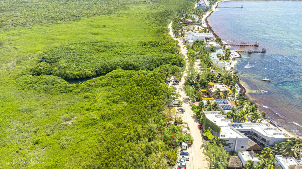 Casa Cenote drone view