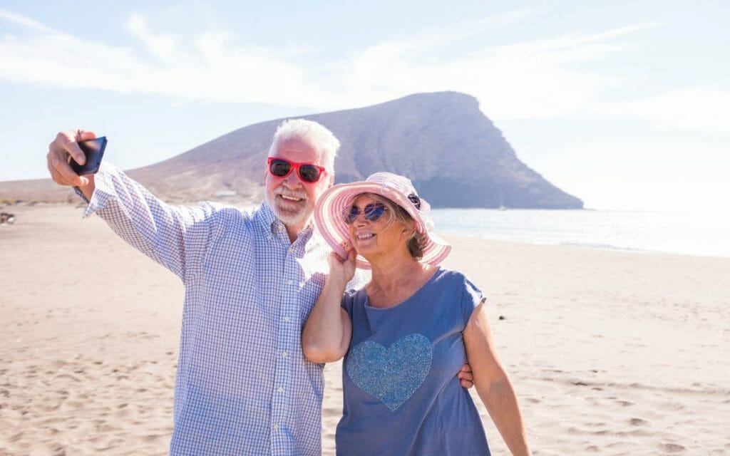 Elderly on vacation