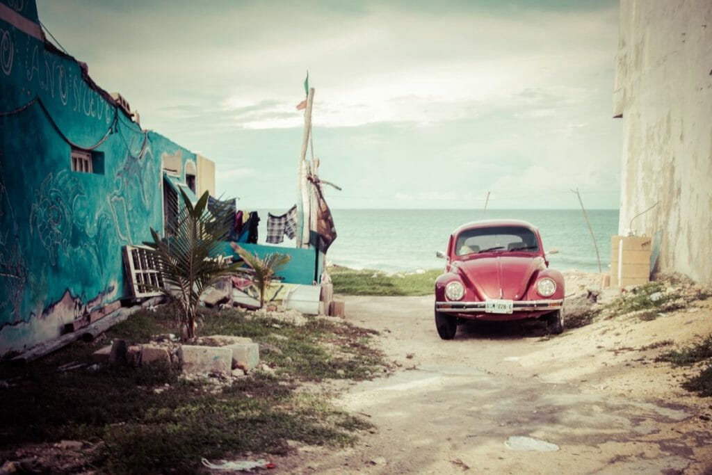 Mexico beetle car on a beach