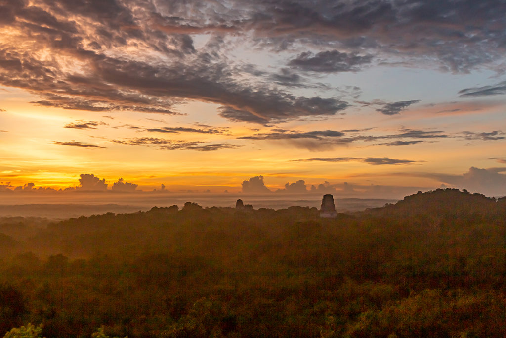 Tikal at sunrise