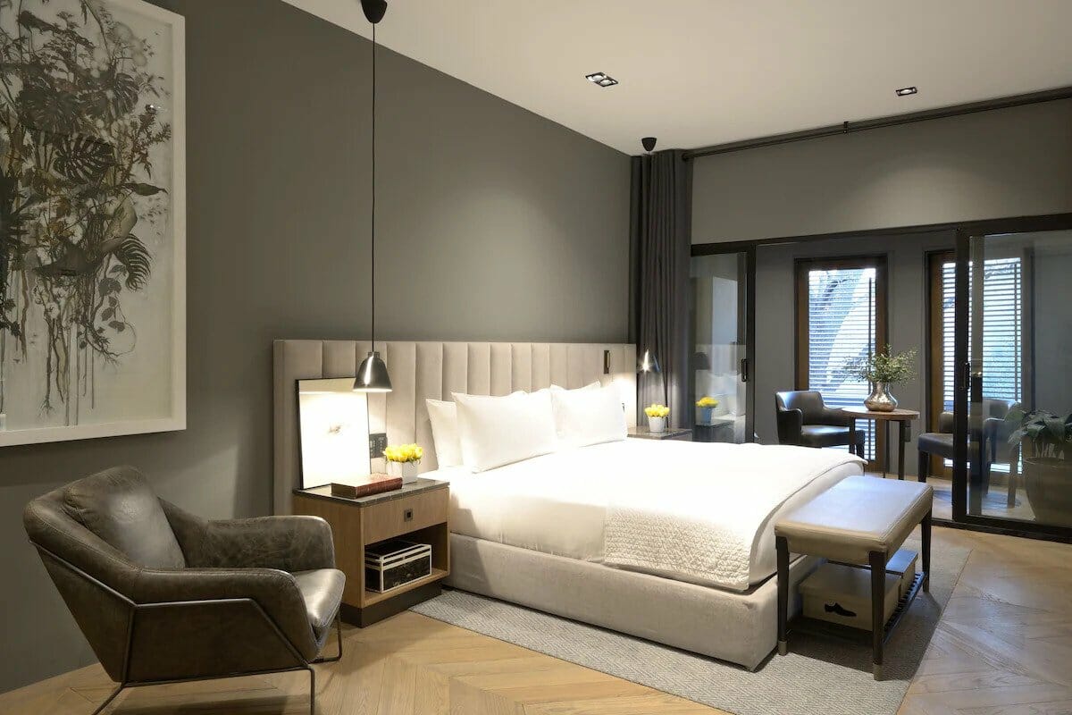 Brick hotel Mexico City room