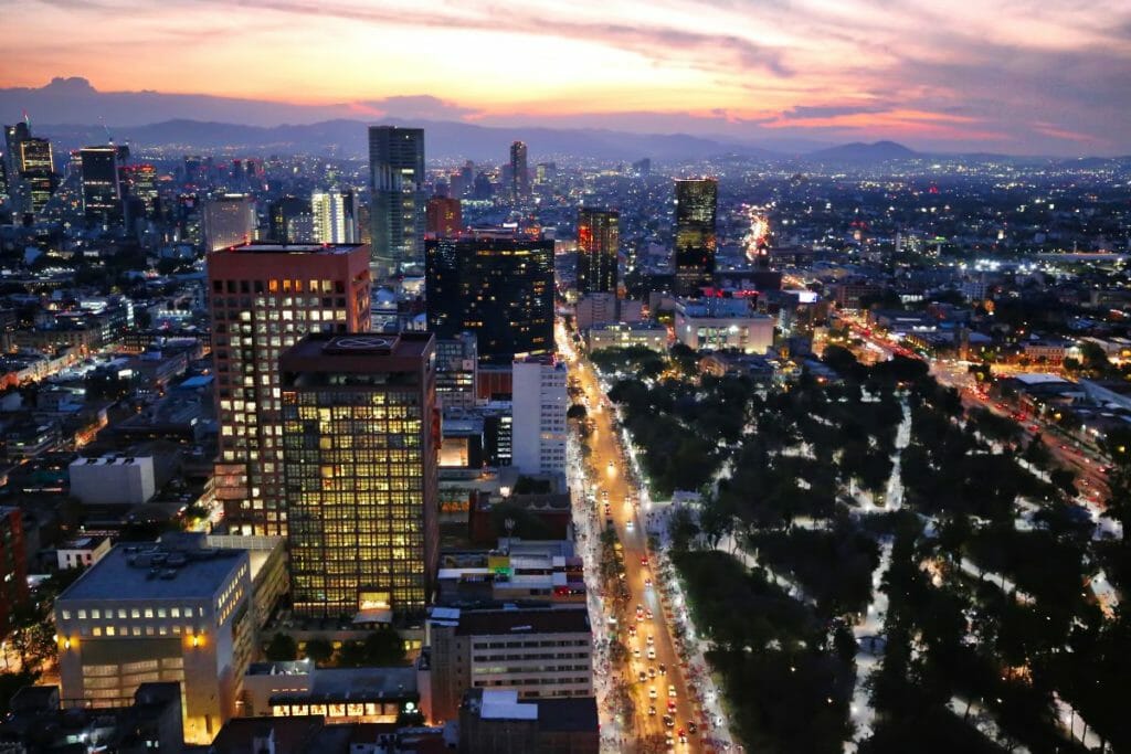 Mexico city by night