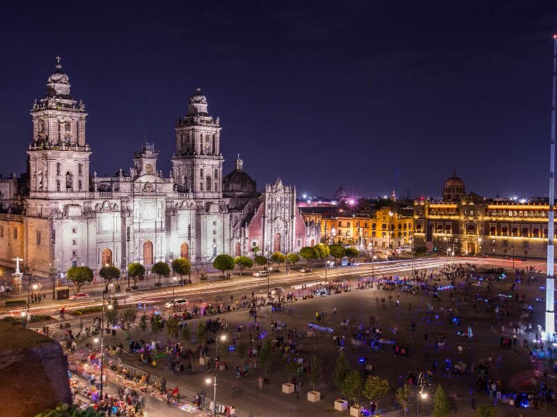 Mexico city at night