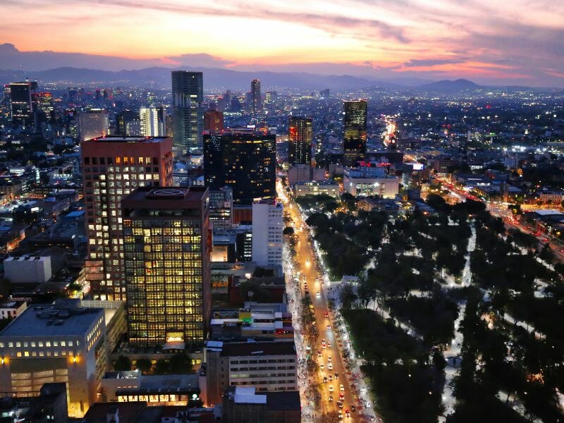 Mexico City at night.