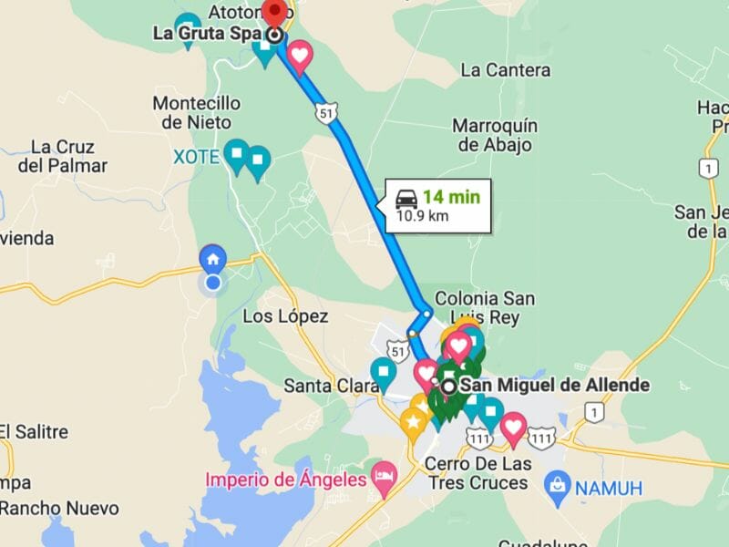 San Miguel La gruta map