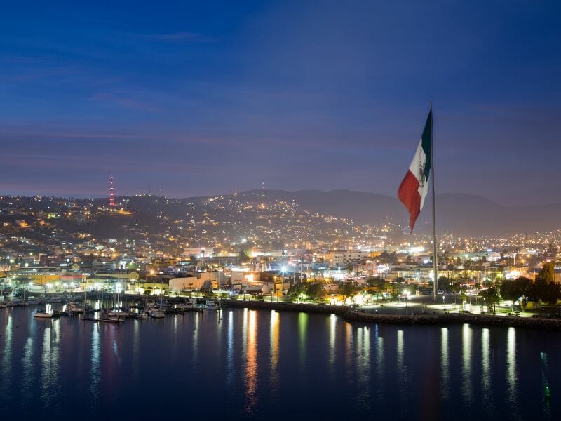 Ensenada Mexico by night