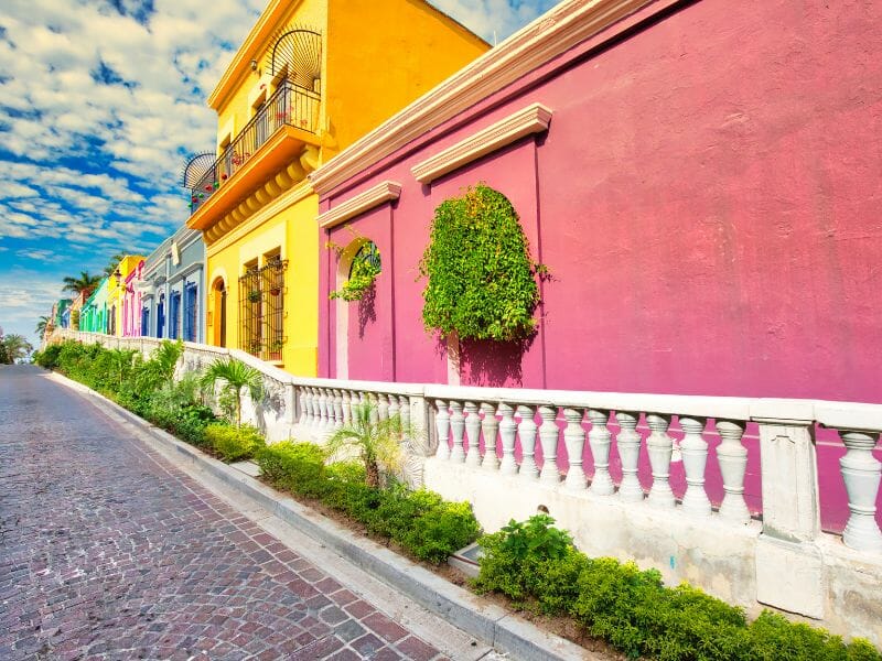 Mazatlan Mexico Colorful old city